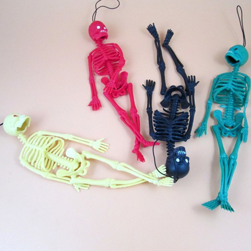 30 Esqueletos Elásticos De Neón De Colores Para Halloween – Juguetes Antiestrés De TPR, Ideales Para Bolsas De Regalo Y Fiestas