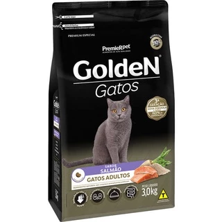 Ração Golden Gatos Adultos Salmão 3kg