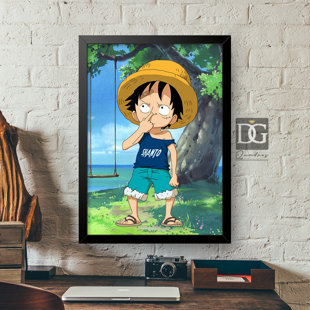 Quadro decorativo Emoldurado Personagens One Piece Anime Arte para sala  quarto Tamanho:A3-40x60cm