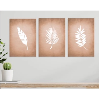 Quadros decorativos para sua sala ou quarto grande Folhas