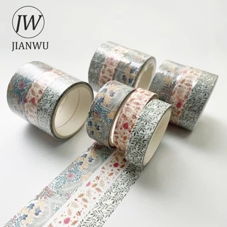 JIANWU 3 Pçs/Conjunto Fita Washi Simples Combinação DIY Material De Decoração De Diário Scrapbooking Mascaramento Kawaii Papelaria