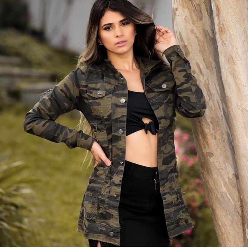 Jaquetas sales femininas camufladas