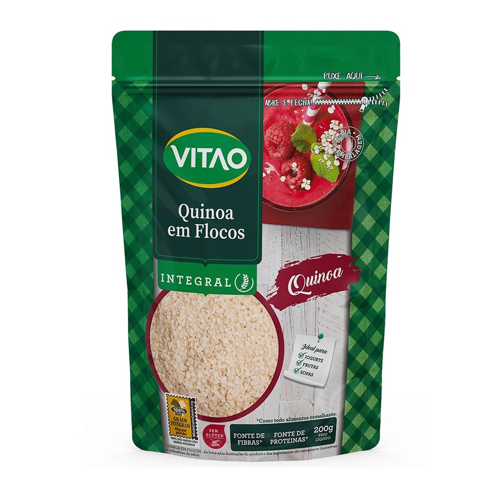 Quinoa em Flocos 200g Vitao Shopee Brasil