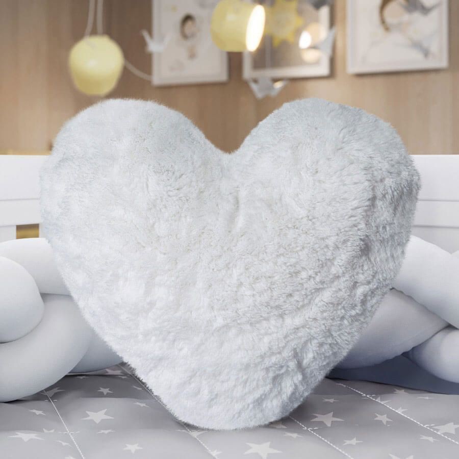 Almofada Em Pelucia De Coração Varias Cores Silicone