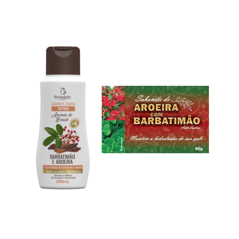 Kit Barbatimão E Aroeira Sabonete Íntimo 200ml Sabonete Em Barra 90g Shopee Brasil 7262