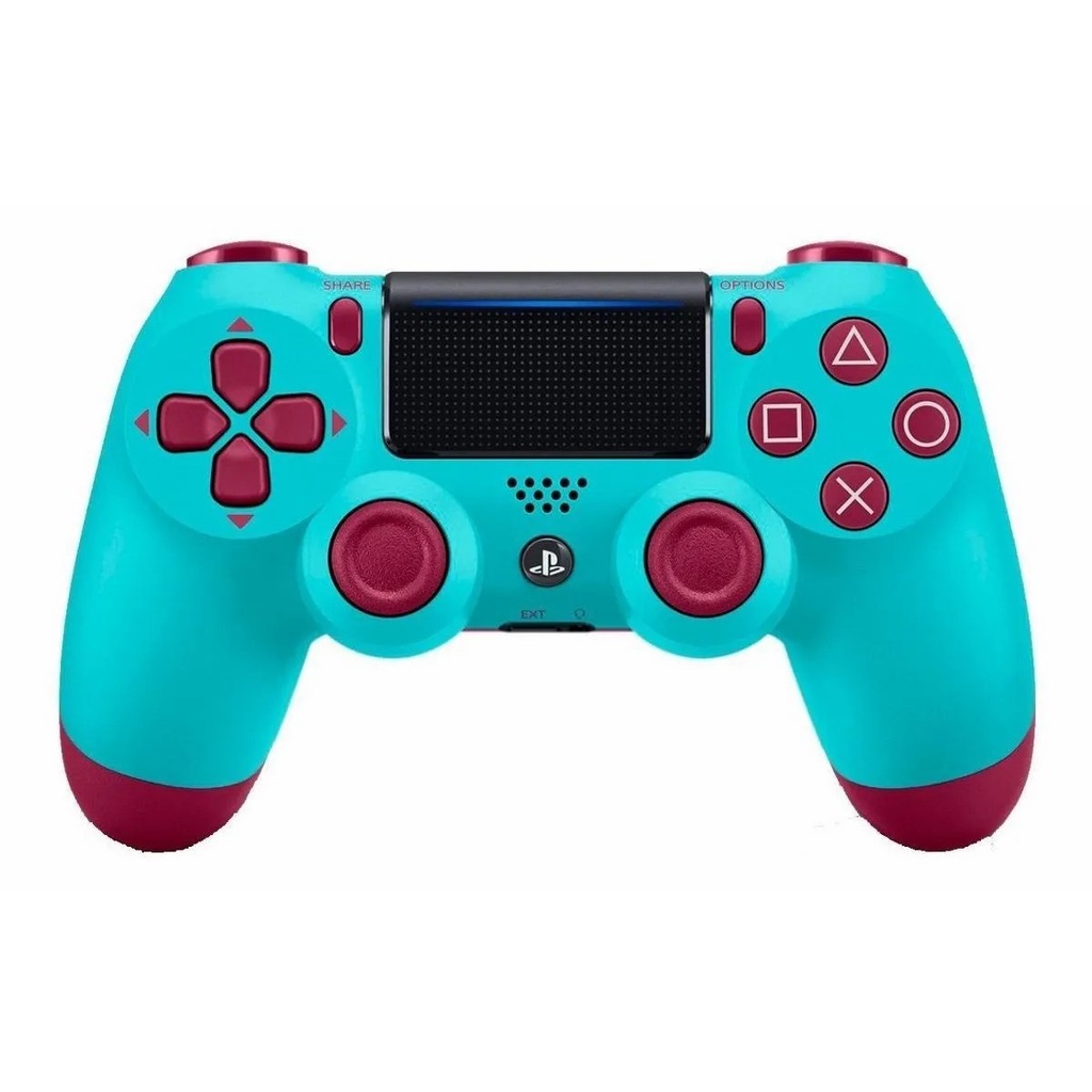 Controle joystick sem fio Sony PlayStation Dualshock 4 berry blue