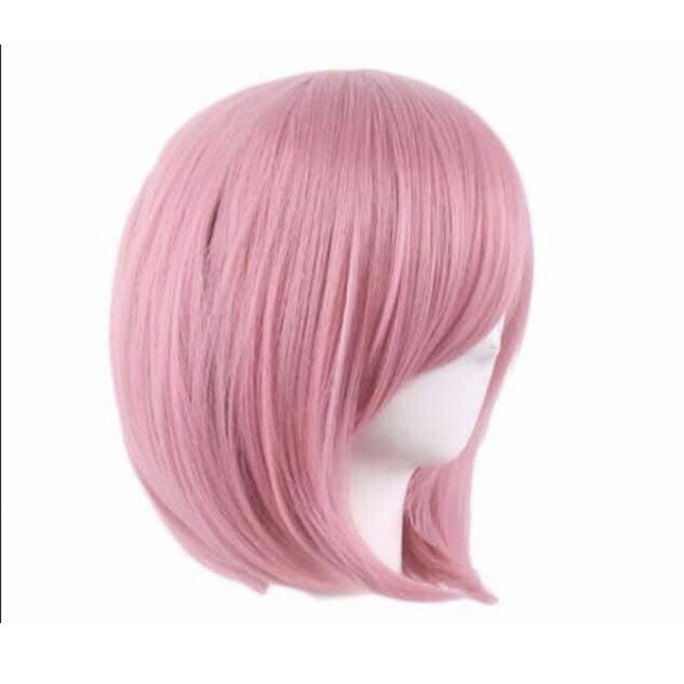 Peruca Rosa Curta (Modelo Simples) | Shopee Brasil
