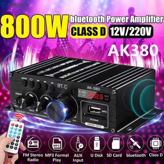 (Ready To Ship) Amplificador De Potência De Áudio Portátil Ak380 Bluetooth Car Home 12V