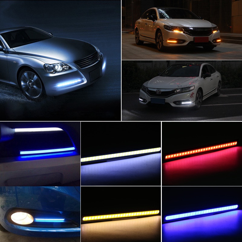 Barra De Luz Do Carro De 7cm led cob 12v 6000k Painel Branco drl ...