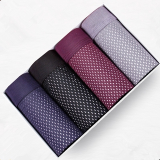 Kit 4 Cueca Boxer Masculino Bermuda Masculina Roupa Íntima De Malha Flexível Fresca Tamanho Grande