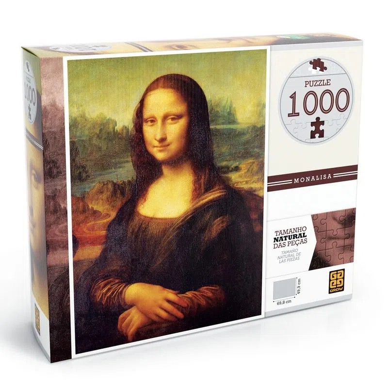 Quebra-cabeça 1000pecas Puzzle Monalisa - Grow | Shopee Brasil