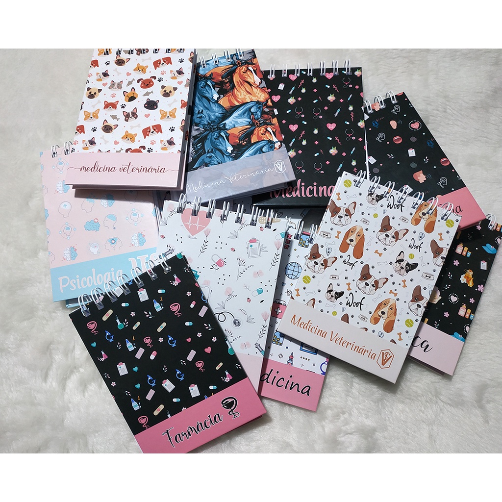 Bloco De Anotações / Bloquinho Bloco De Notas Profissões Enfermagem Medicina Biomedicina Fono Fisio Estetica Veterinária Odonto Nutrição Psicologia