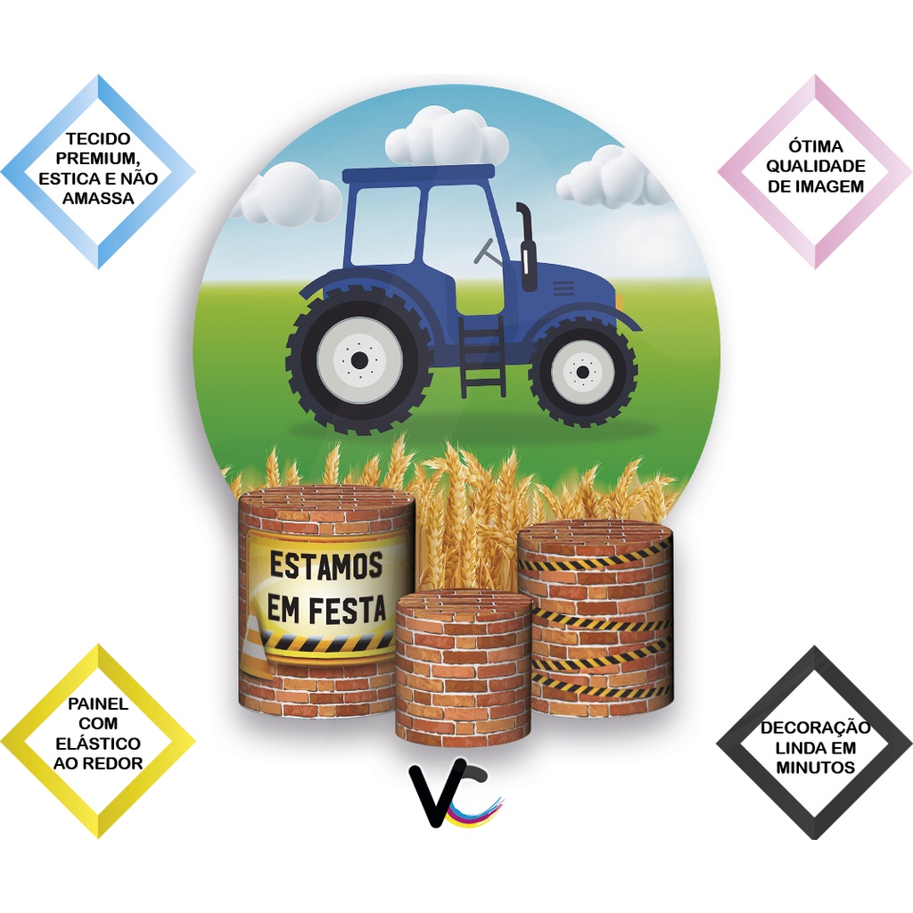 Painel Redondo Trator  Elo7 Produtos Especiais