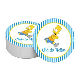 Nelson - Os Simpsons entre 3 e 9cm (Proporcional a imagem) Branco Brilho  Orajet 4x0 Fosco Emborrachado Detalhado - NaTampa Adesivos Personalizados