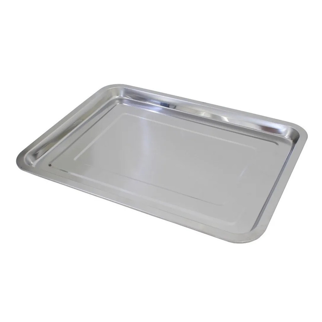Bandeja Aço Inox Retangular
