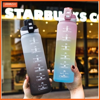 1L/Motivação 1 litro garrafa Grande Capacidade Garrafa de Água 1000ml de Plástico garrafas de Bebidas Com Marcador de Tempo de Fitness de fitness chaleira para a ginástica/esportes/passeio/biblioteca
