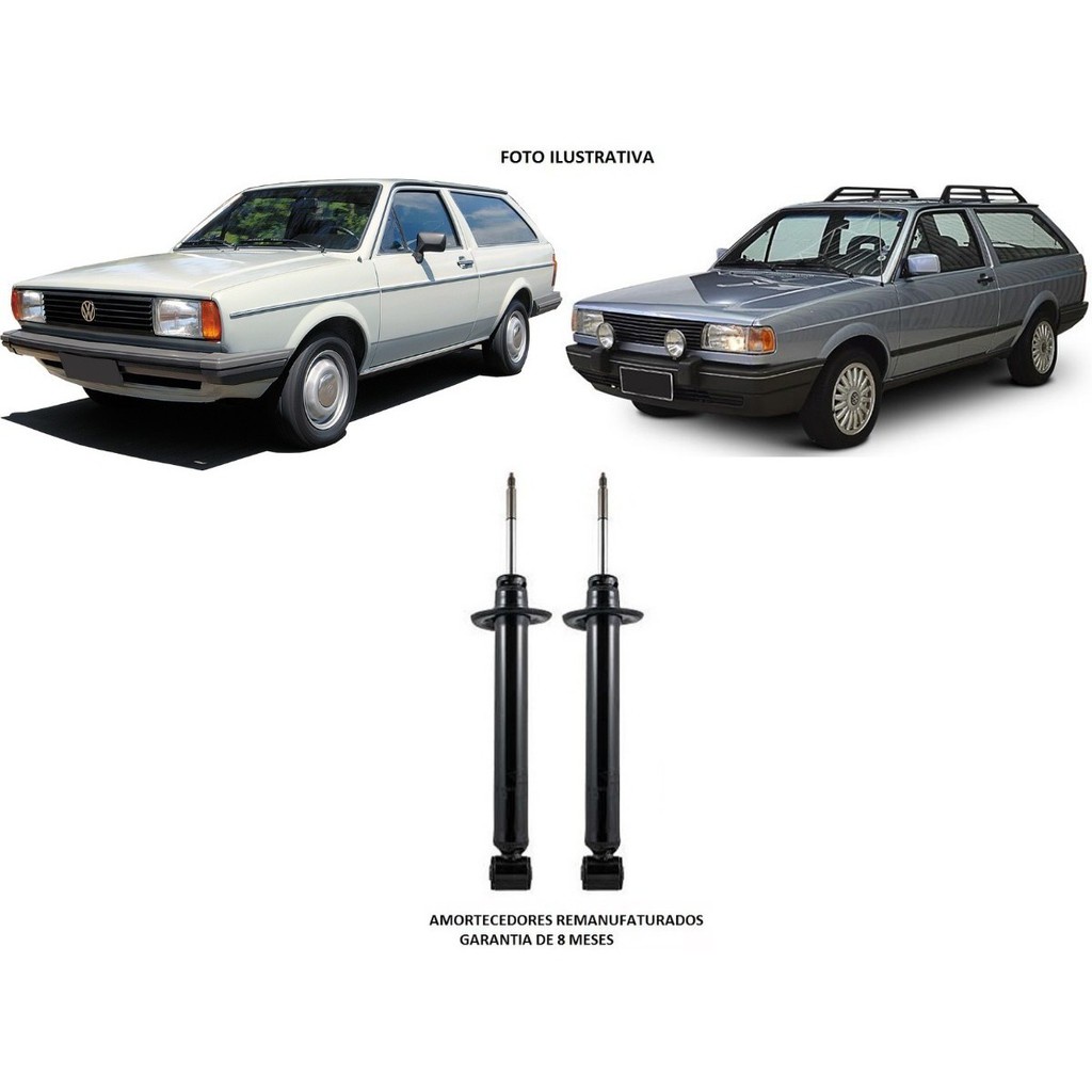 Par Amortecedor Traseiro Parati G1 1983 a 1994 - Quadrada