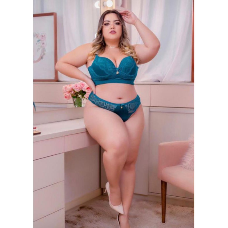CONJUNTO LINGERIE PLUS SIZE - Conjunto Lingerie Reforçado