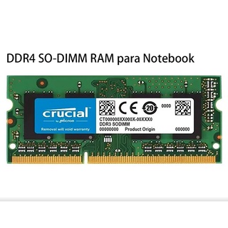 Crucial Memória DDR4 4GB 8GB 16GB RAM 2133MHZ 2400MHZ 2666MHz 3200MHZ PC4-21300S PC4-25600S SO-DIMM portátil Memória Ram para LAPTOP