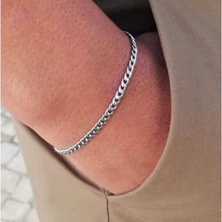 Pulseira fina discreta aço inox 3mm