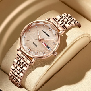 CUENA Relógio Feminino Marca Original Top Luxo Casual Quartzo Moda à Prova D