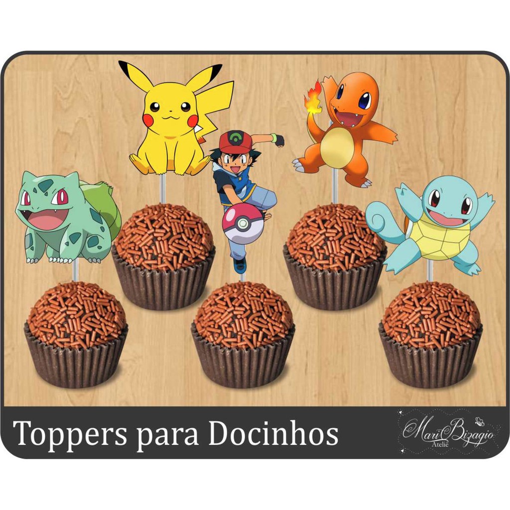 Kit Toper para Docinho Pokémon Lendários