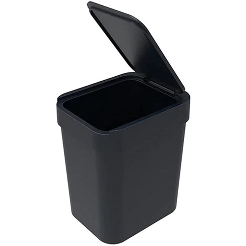 Lixeira Cesto de Lixo Com Tampa 5L Preto Plastico Soprano