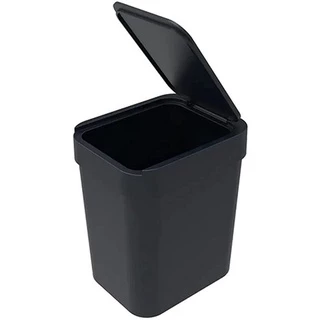 Lixeira Cesto de Lixo Com Tampa 5L Preto Plastico Soprano