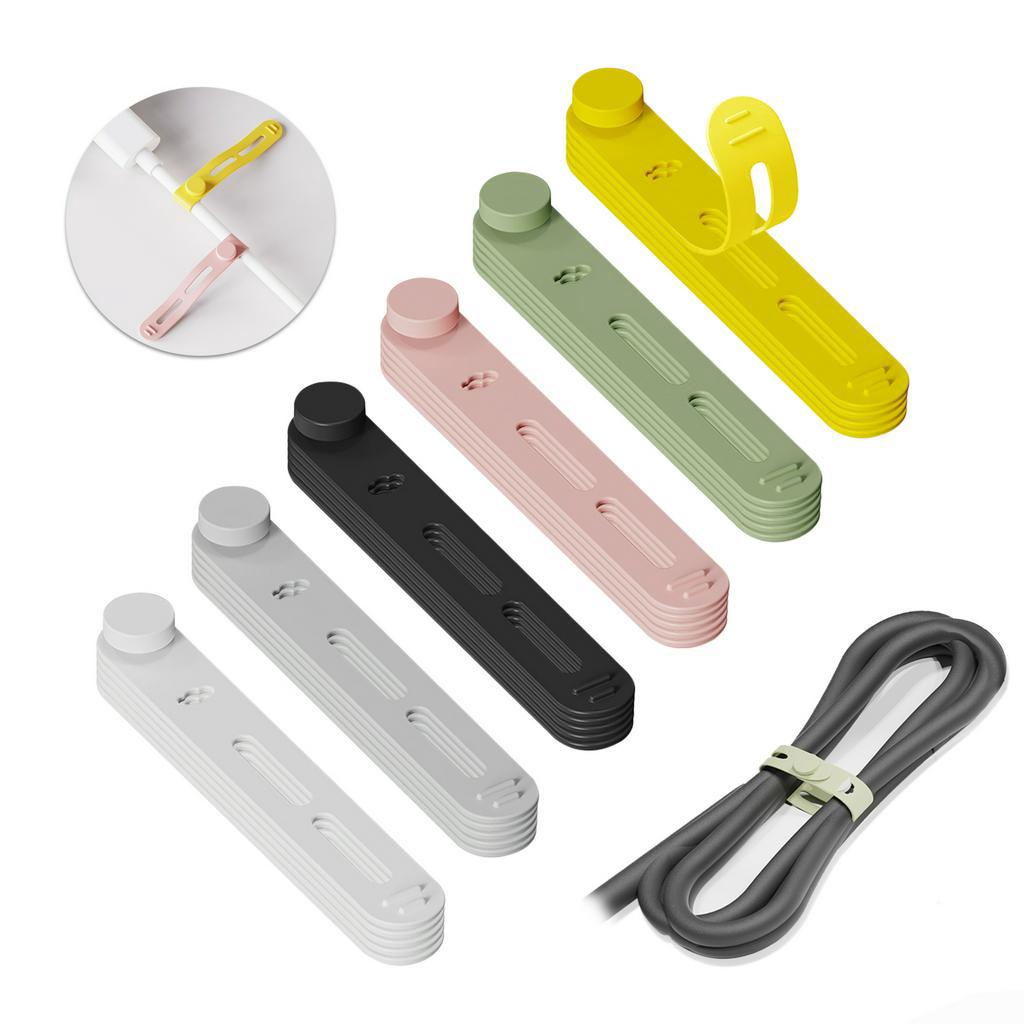 Abraçadeiras De Silicone , Organizador De Cabos Reutilizáveis , Elásticas Multiuso Vedação De Bolsa , Para Gerenciamento Múltiplos