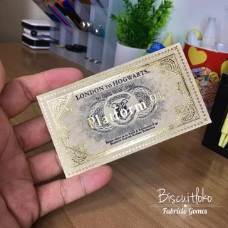ticket plataforma 9/3 harry Potter metalizado