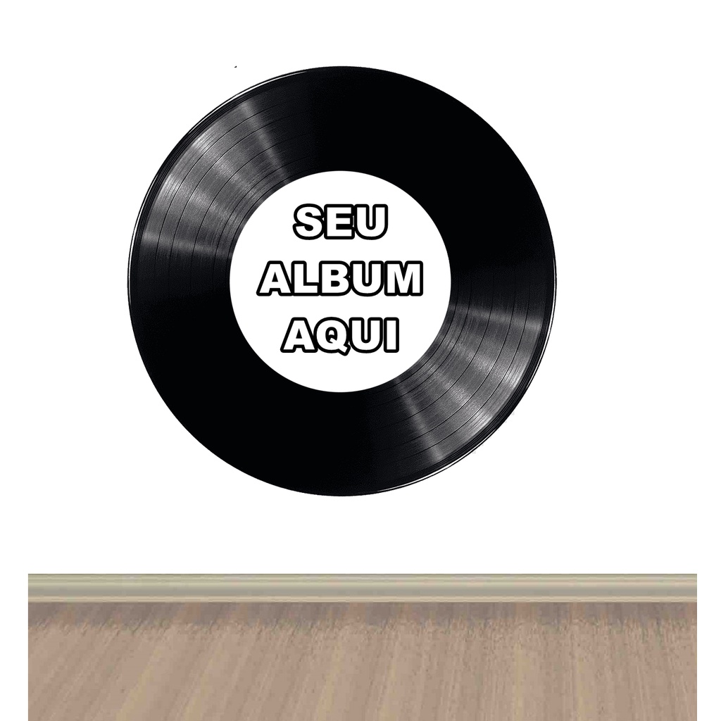 Disco Vinil Decorativo Personalizado Com Seu Album