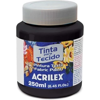 Tinta Tecido Fosca Preto 250ml Acrilex