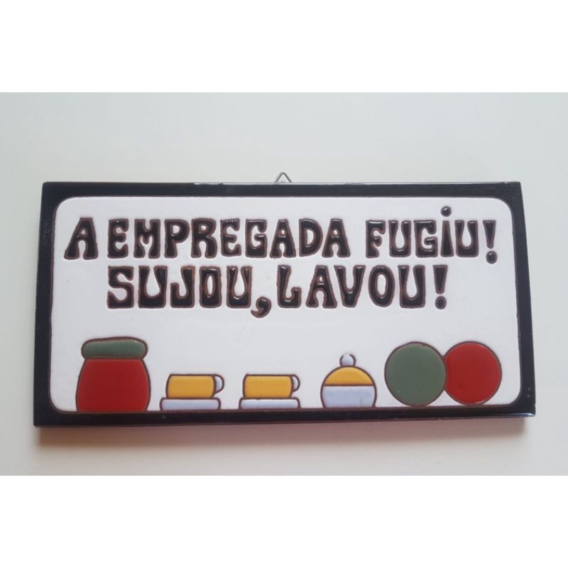 Placa Decorativa Sujou Lavou Shopee Brasil