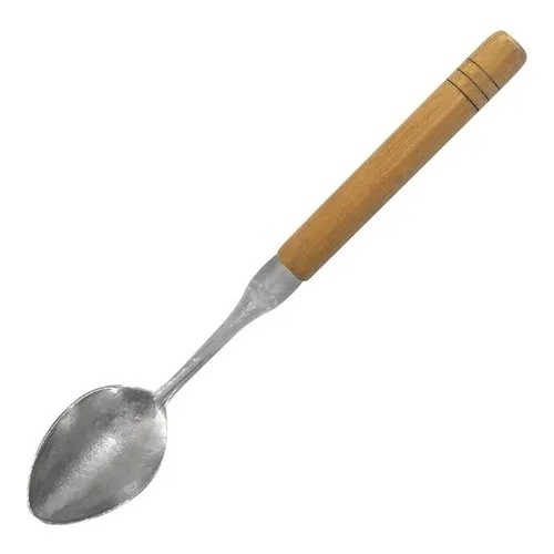Colher de Alumínio Tec Lar com Cabo de Madeira 29cm | Shopee Brasil