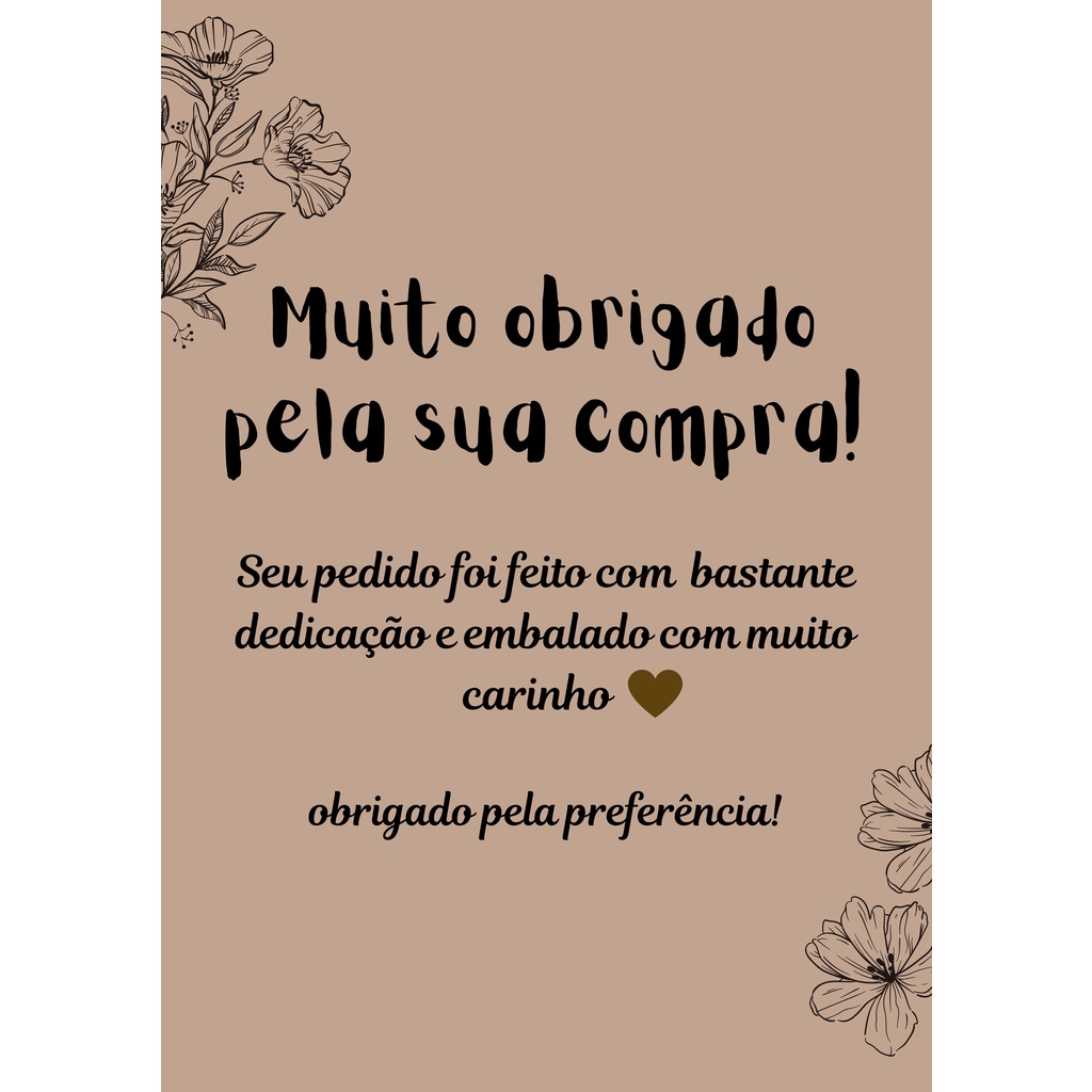 Cart O De Gratid O Ao Cliente Muito Obrigada Pela Compra Shopee Brasil