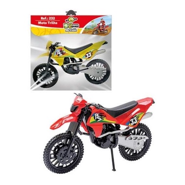 Brinquedo Infantil Moto De Trilha Na Caixa Vermelha Bs Toys