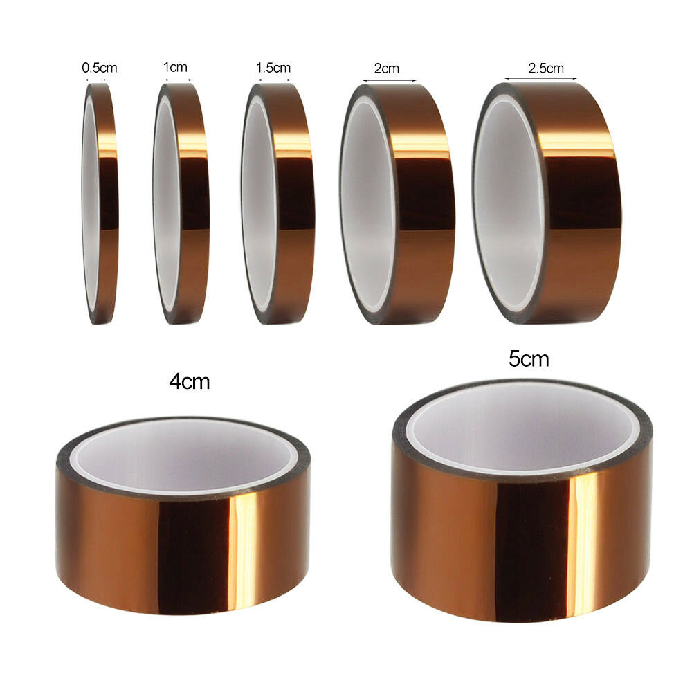 Fita De Poliide Kapton Resistente Ao Calor De Alta Temperatura Ferramenta 5/6/8/10/12/15/20/25/30/40/50mm X 33m