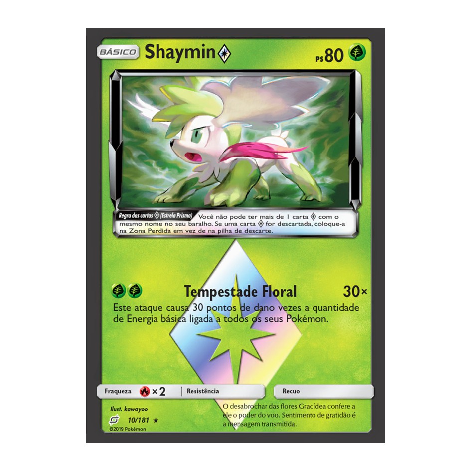 Carta Pokémon Mítico Shaymin Lendas Luminescentes