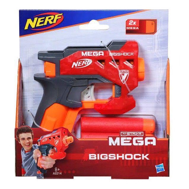 Lança Dardo Nerf Nstrike Mega Hotshock Nerf Vermelho/cinza/laranja