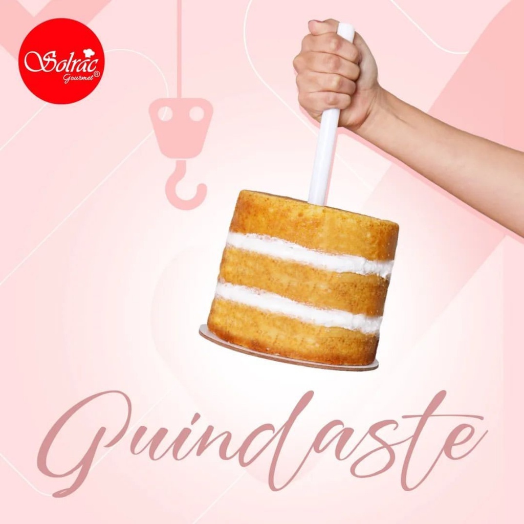 Guindaste para bolo com 21cmx3mm - haste de 30 cm - montando seu bolo com segurança