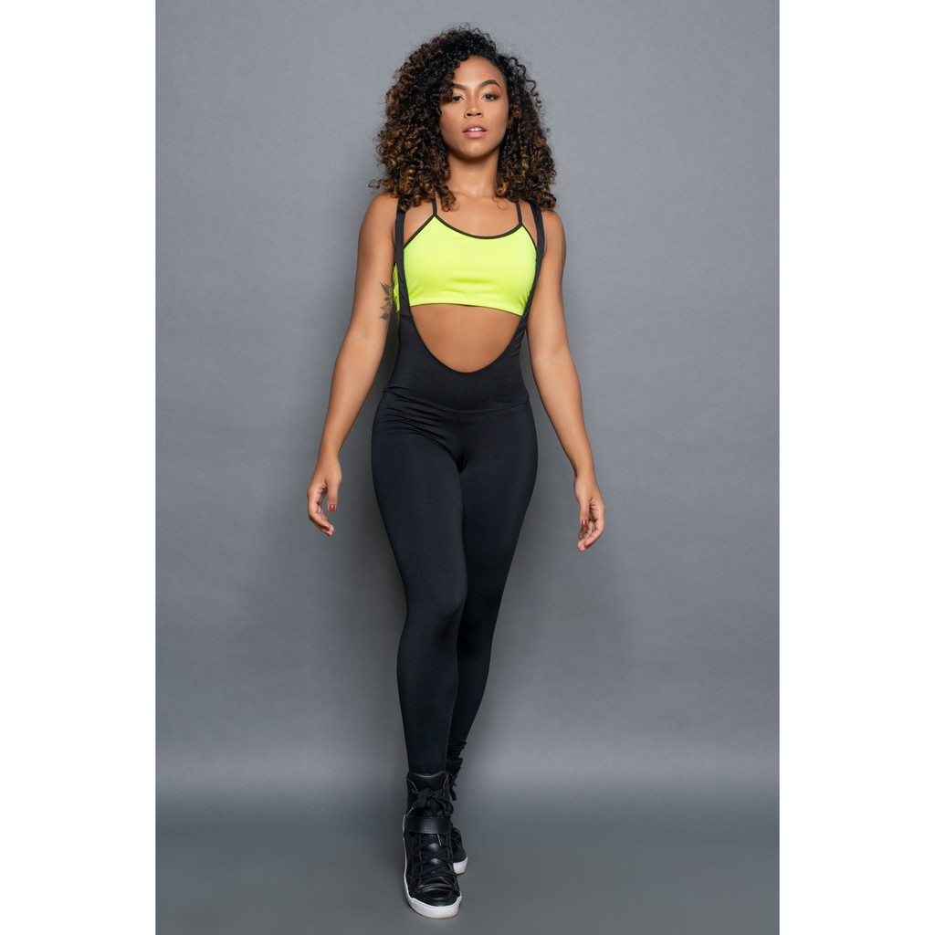 Calça legging feminina suplex + croped academia moda fitnes