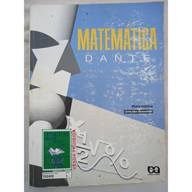 Livro de Matemática didático Dante Ensino Médio desapego | Shopee Brasil