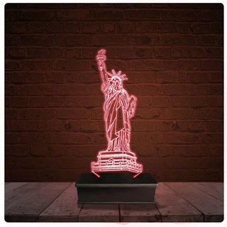 Abajur Luminária Acrílico Led - Estátua da Liberdade