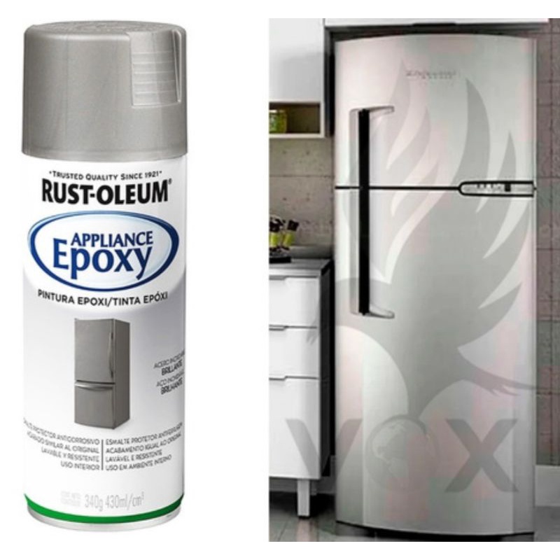 Tinta EPOXI INOX Para Eletrodoméstico Forno Fogão Geladeira Metal Rust ...