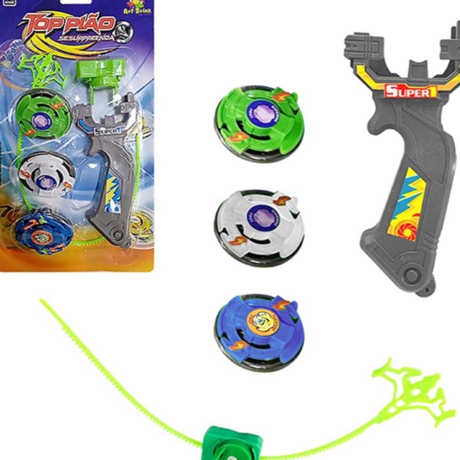 PIAO COM LANCADOR BEYBLADE E ARENA - NQ91619BC - Top Brasil Presentes