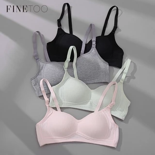 Finotoo Mulheres Roupa Interior De Algodão Sexy Sutiã Fio Grátis Bralette Push Up Bra Intimate Lingerie De Fitness Das 2021