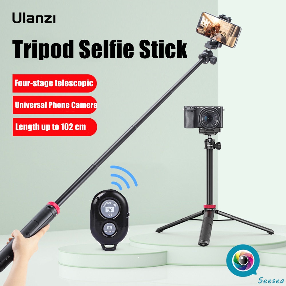 Ulanzi MT-44 Extender Tripé Para Câmera DSLR Telefone Vlog Tripés Com Suporte Montagem De Sapata Fria Luz LED Microfone