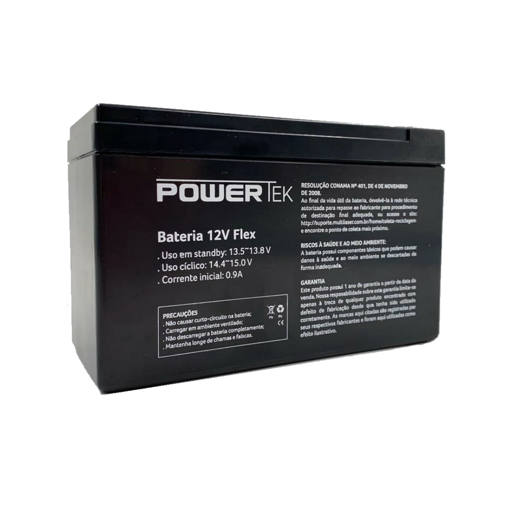 Bateria Selada 12V 7A Flex Powertek EN012 | Shopee Brasil