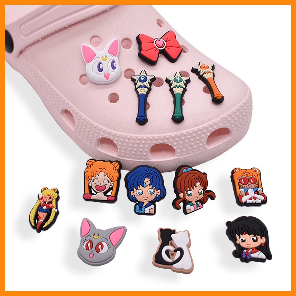 25Pcs Sailor Moon Croc Charms for Kids Girls Teens, Anime Shoe Charms for  Clog S