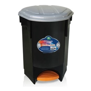 Lixeira 30 Litros De Plastico Com Pedal Desmontavel